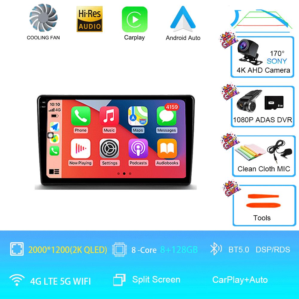 Android 14 Carplay Per Citroen Berlingo 2 B9 Peugeot Partner 2008 2009 2010 -2022 Lettore multimediale per autoradio DSP WIFI +