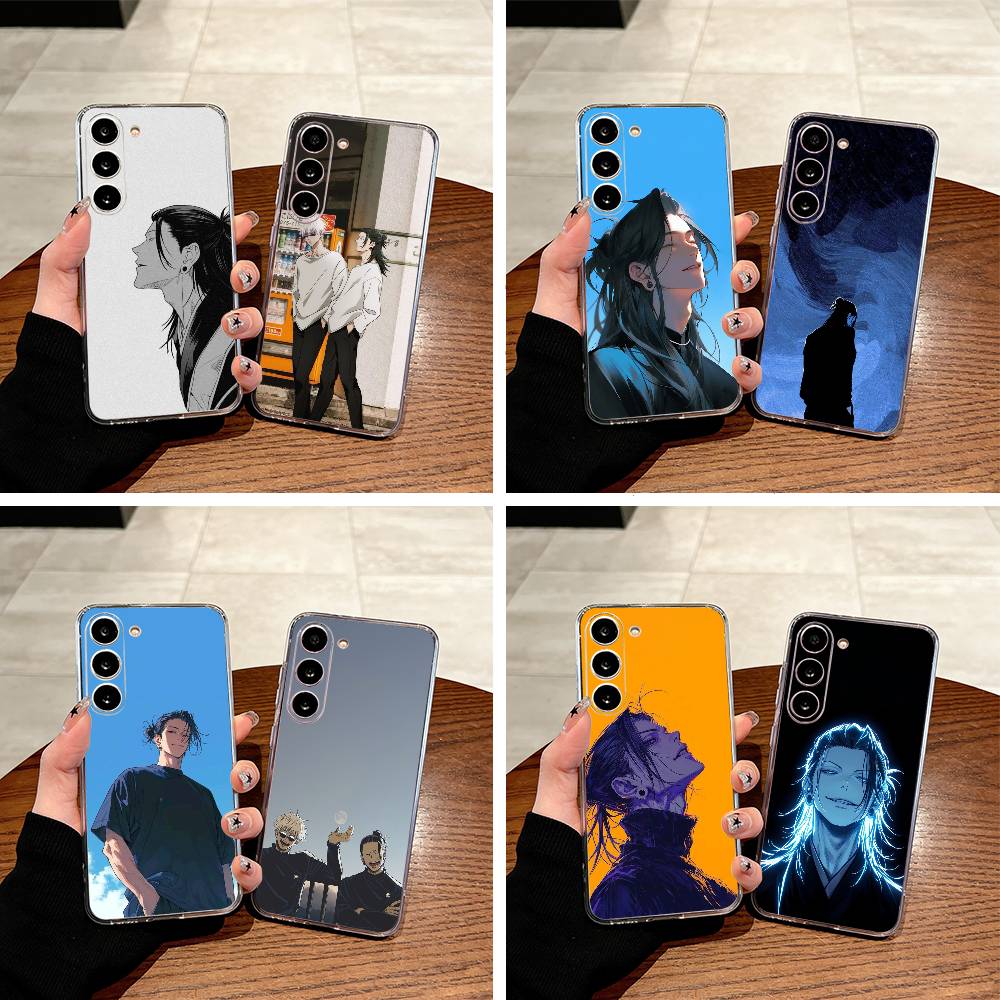J-J-ujutsu Kaisen-S-uguru- Geto Clear Soft Silicone Phone Case for Samsung Galaxy A71, A70, A52, A51, A40, A30