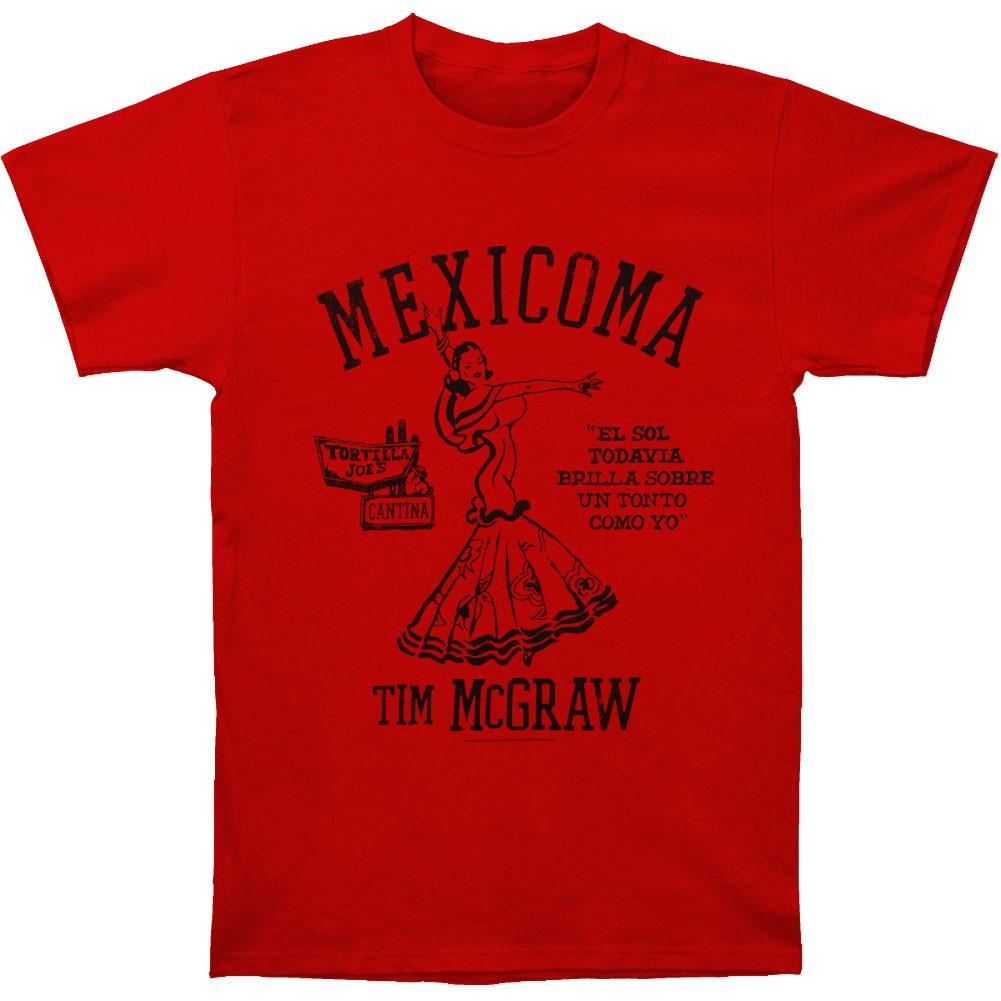 Men s Tim Mcgraw Mexicoma Slim Fit T-shirt Small Red M