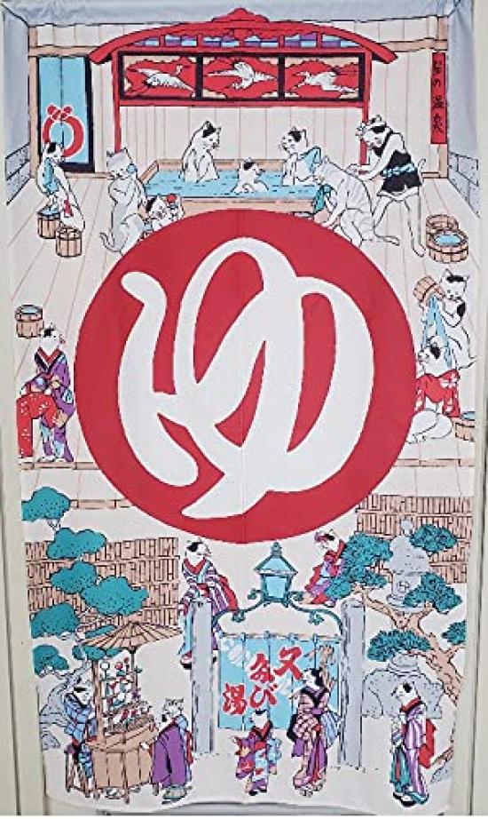 

JUKE19 Норен Перегородка для комнаты для приватности для Горячий Длинный Милый и Стильный Легкий до 1 Ширина панели 85 см x Длина Занавеска, Разделитель, Весна, Женская баня, Затененный,