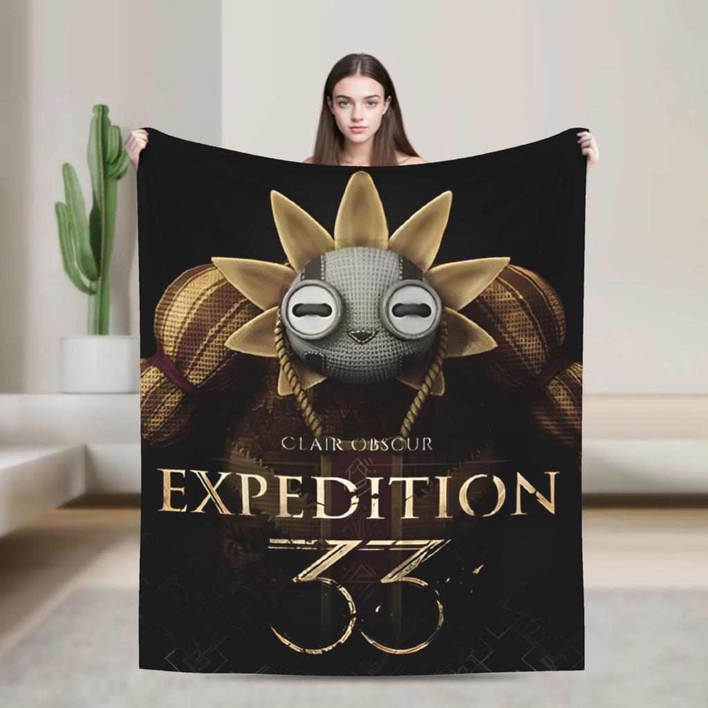 Clair Obscur Expedition 33 Maelle Plaid Kwaliteit Super Zacht Beddengoed Plaids Winter Picknick Slaapkamer Patroon Sprei