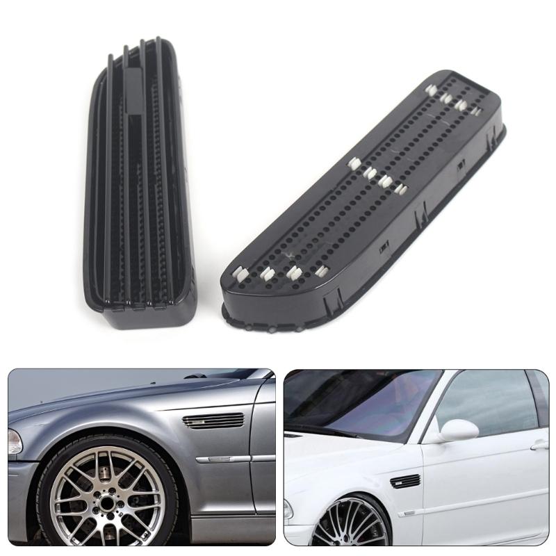 Impact Resistant Vehicle Exterior ABS Front Bumper Protector Side Grill Fenders Vent Guard Suitable for E46 51137895914