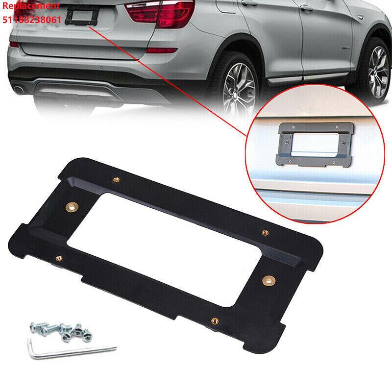Black Car License Plate Holder Rear License Plate Frame Bracket For BMW Replace 51187160607 License Plate Covers Frames 6