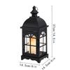 Small Metal Candle Lantern Black Candle Holder with Tempered Glass for Christmas Living Room Garden Patio Parties