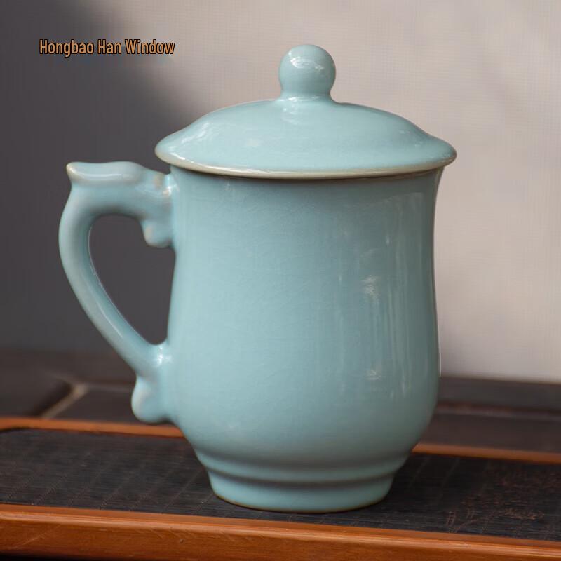 Ru Kiln Celadon Teacup with Lid