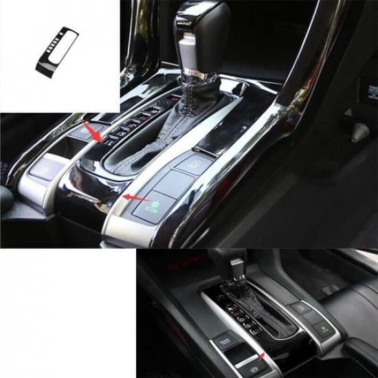 Black 2016-2019 2020 Central Console For Honda Civic 10th Gear Shift Frame Trim