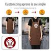 Custom Logo Waterproof Apron for Restaurant, Kitchen, Coffee, Milk Tea, Pastry, Dessert, and Manicure