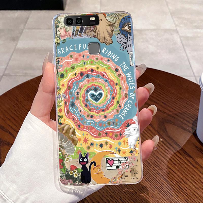 Jelly Casing For Huawei P9 / P9 Plus / P10 / P10 PLUS Funda Clear Silicone Soft TPU Back Cover Cute Cat Rabbit Protective Case