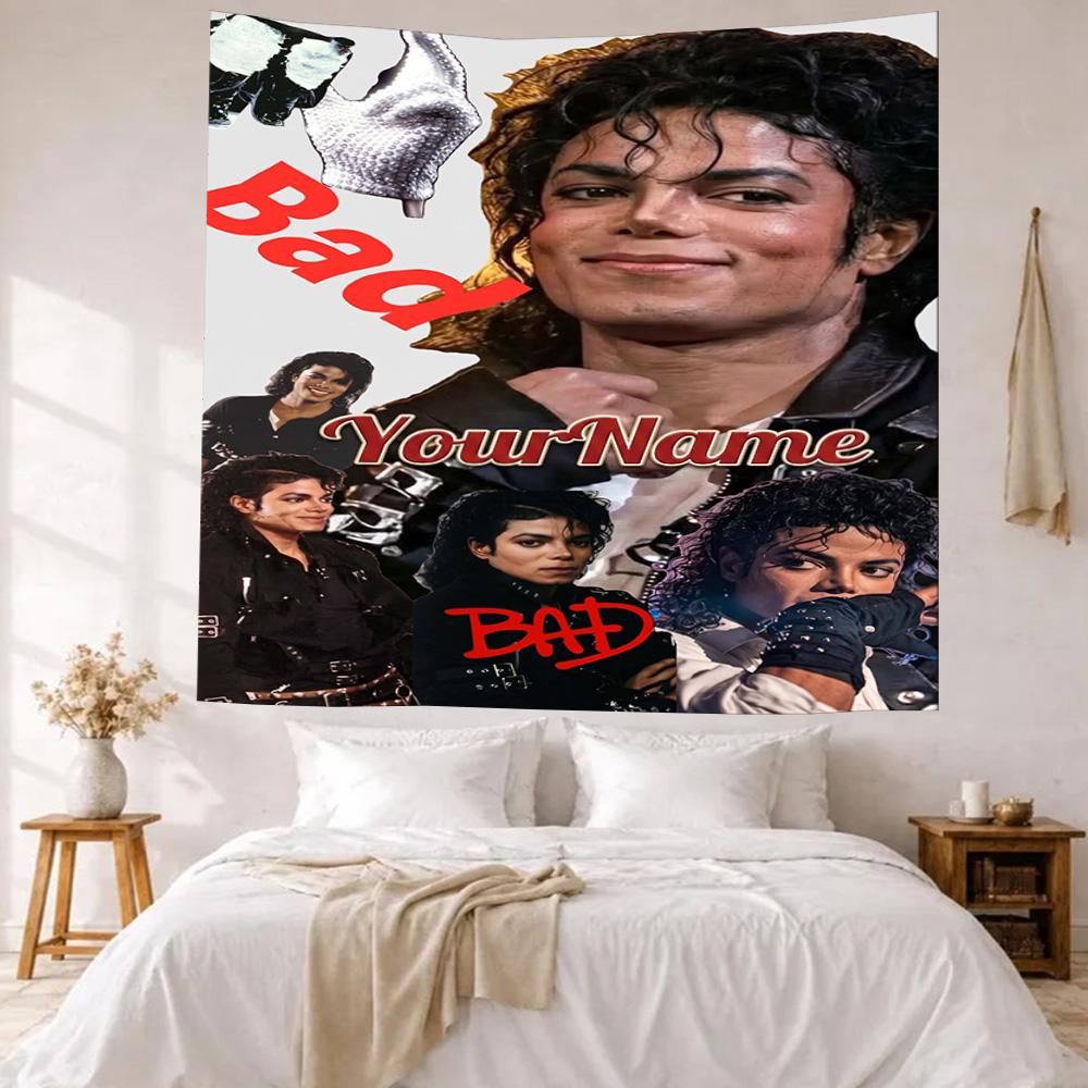 Michael Jackson Vlastní Jméno Nástěnná Dekorace Gobelín Umění Pro Památku Domácího Mazlíčka NarozeninySvatební Večírek Pozadí Rodinný Dárek