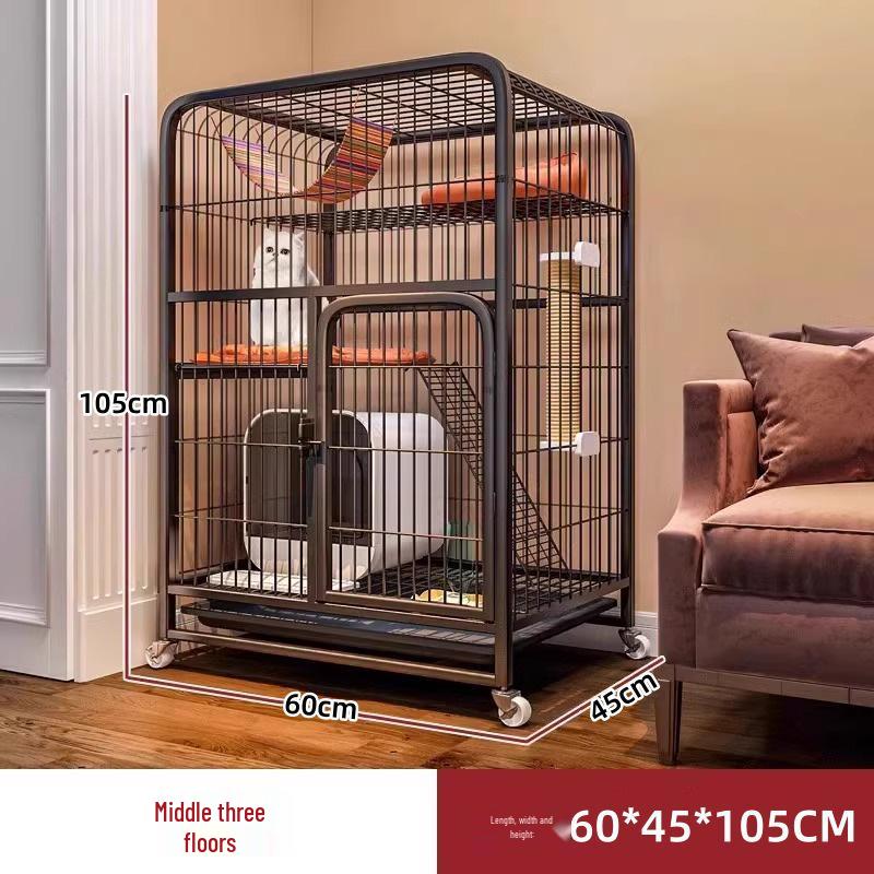 Luxury Three-Story Cat Villa with Spacious Climbing Frame and Bed