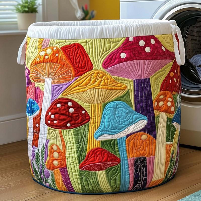 Quilted Laundry Basket Storage Organizer Clothes Dirty Home Organization