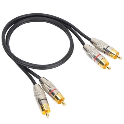 Audio Cable 2RCA Male To 2RCA Male Audio Cable with Aluminum Alloy Connector for  360