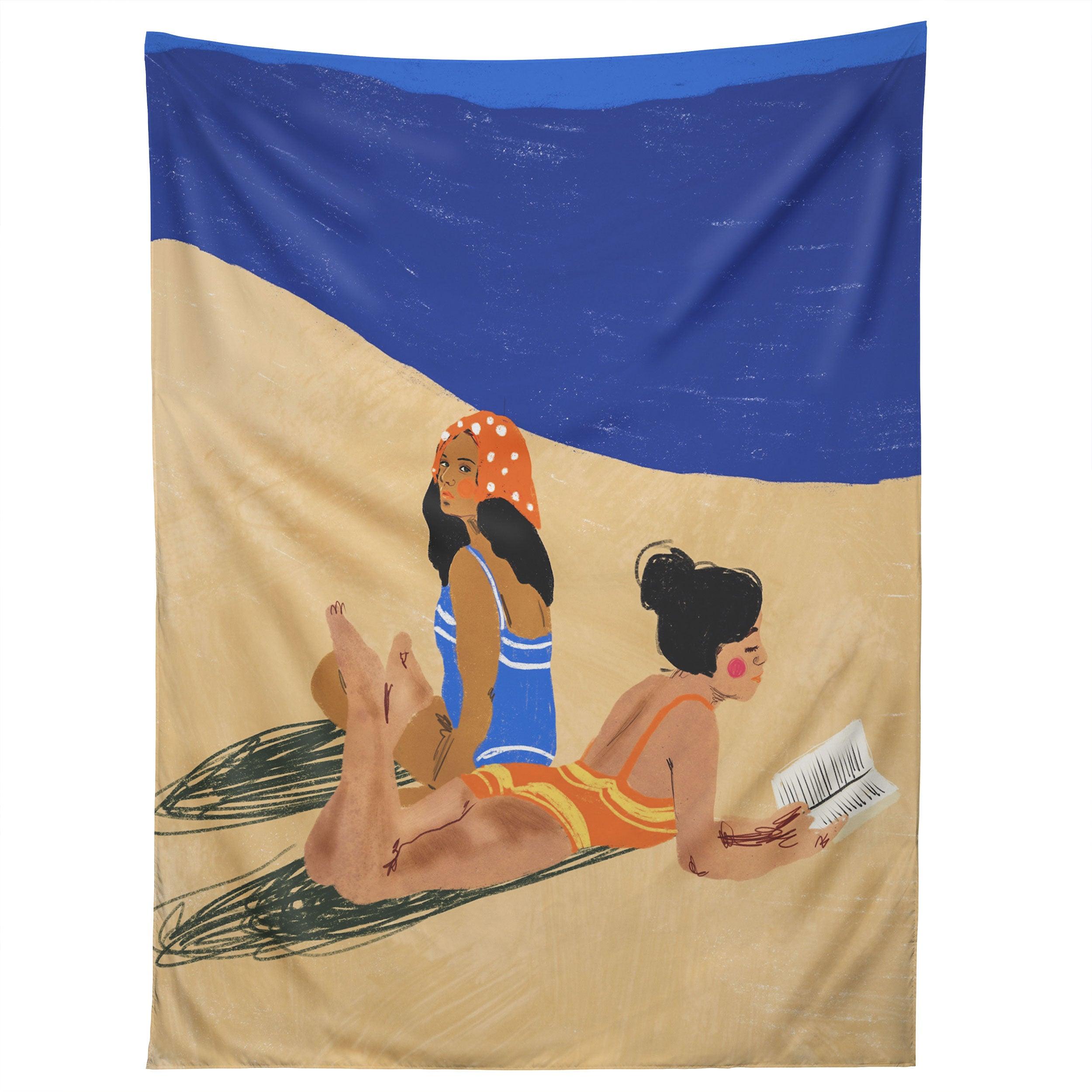 SUMMER ON THE BEACH tapestry 75x100