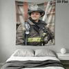 Chicago Fire Wall Tapestry Aesthetic Wall Hanging Printed Fabric Blanket Decorative Tapestries for Bedroom Living Room Home Decor