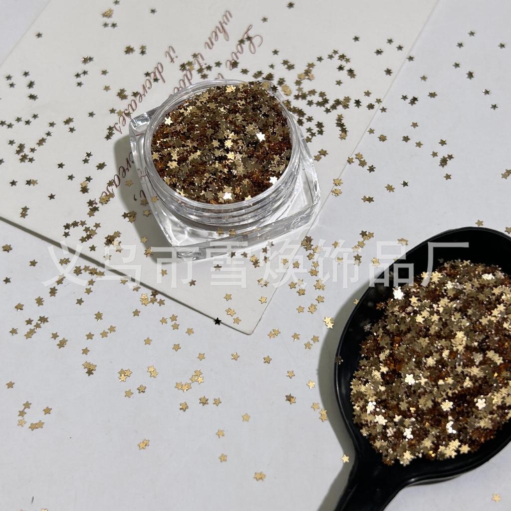 1mm Iridescent Star Nail Art Sequins - DIY Decorations