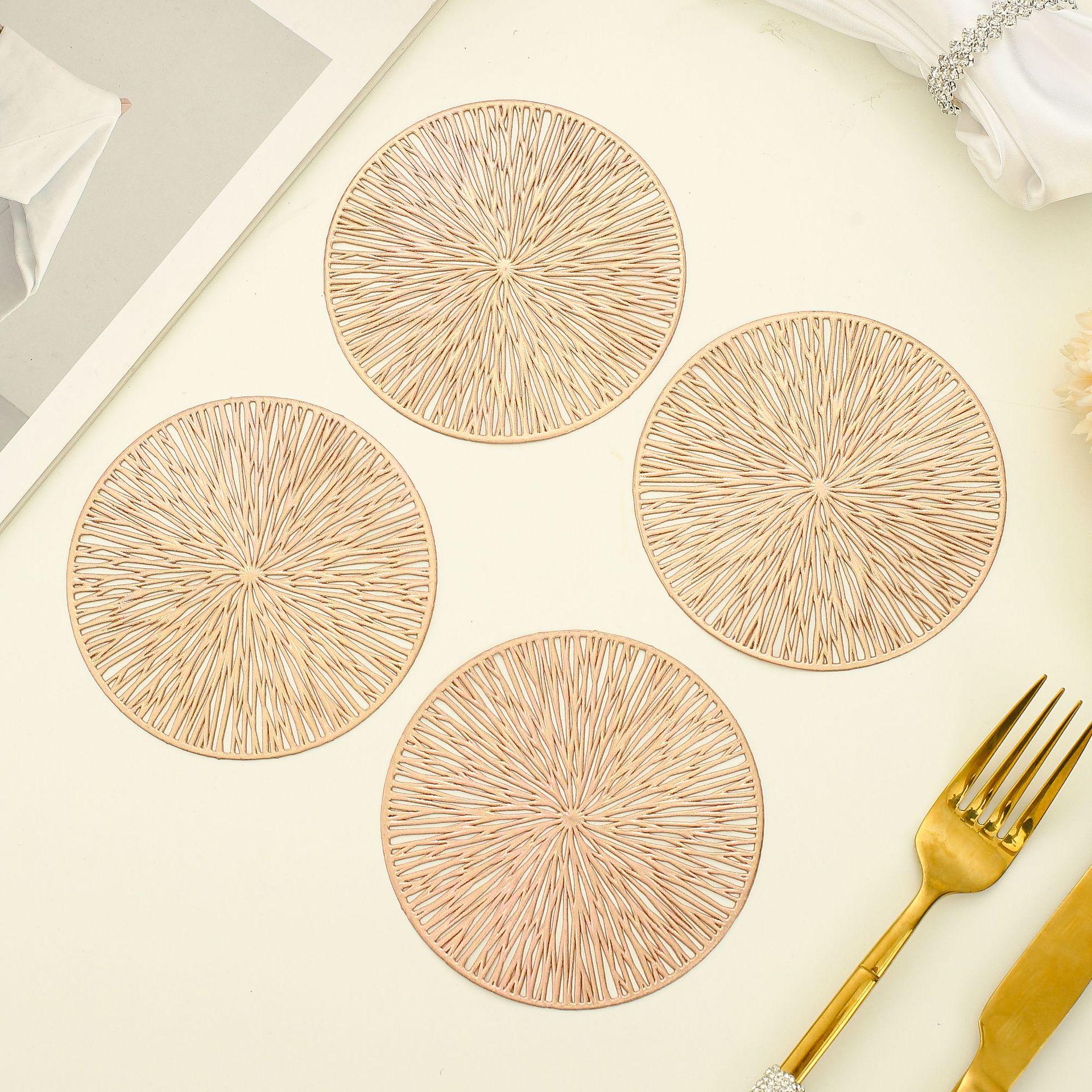 

PVC Firework Coaster: Anti-Scald Tea Cup & Dining Table Mat, Flower-Inspired Style 10cm
