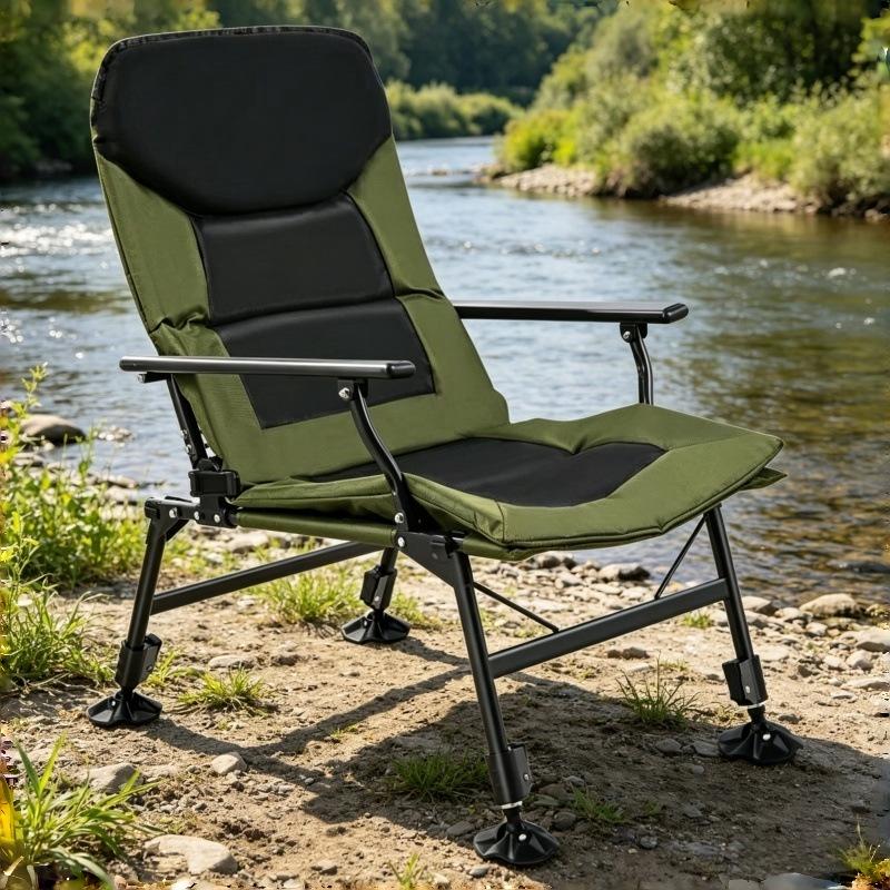 YX European-Style Multifunctional Folding Fishing Chair – Widened & Thickened for Leisure