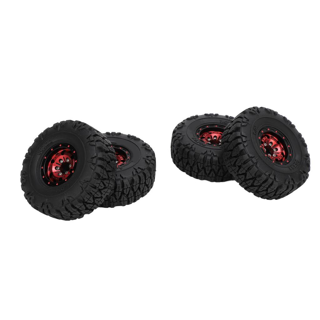 4pcs 1.0in Small RC Wheels Tires Aluminium Alloy Compatible RC Climbing Car Wheels Tire for 1Celsius18 1Celsius24 for SCX24