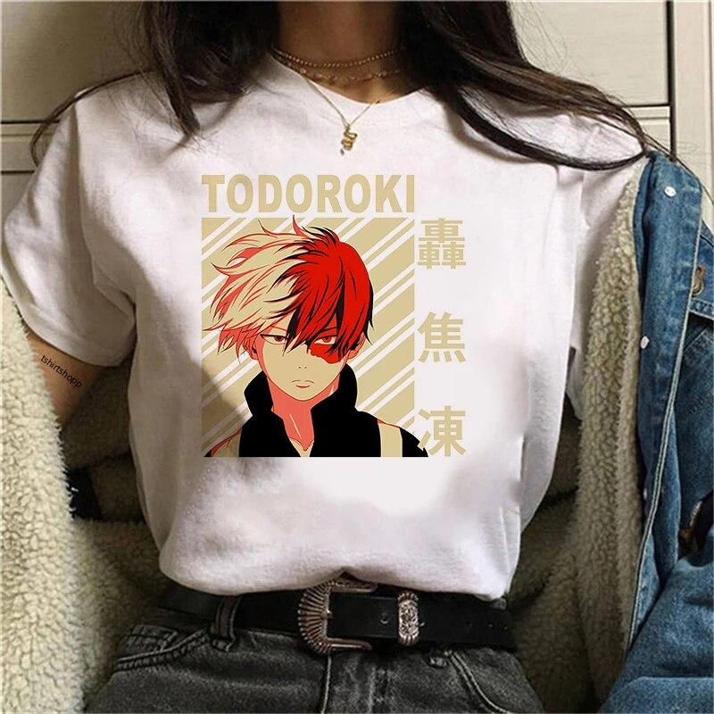 Anime Clothes Shoto Todorok TShirt Deku Harajuku TShirts My Hero Academia T-Shirt Boku No Hero Academia Tshirt Bakugou TShirt Unisex