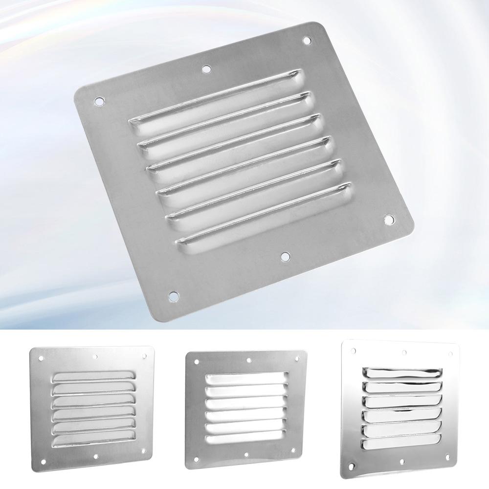Silver Louvered Vent Cover Square Marine Boat Air Vent Plate Flat Dryer Vent Cover  Outdoor