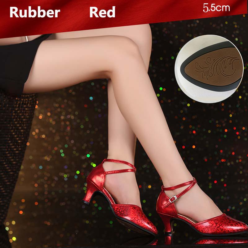 

Women s Latin Dance Shoes Close Toe Tango Waltz Mambo Rumba Samba Professional Dancing Shoes 41 червоний