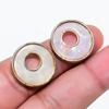 Natural Mother Of Pearl Gemstone Brass Jewelry Earring 0.79" RE-42