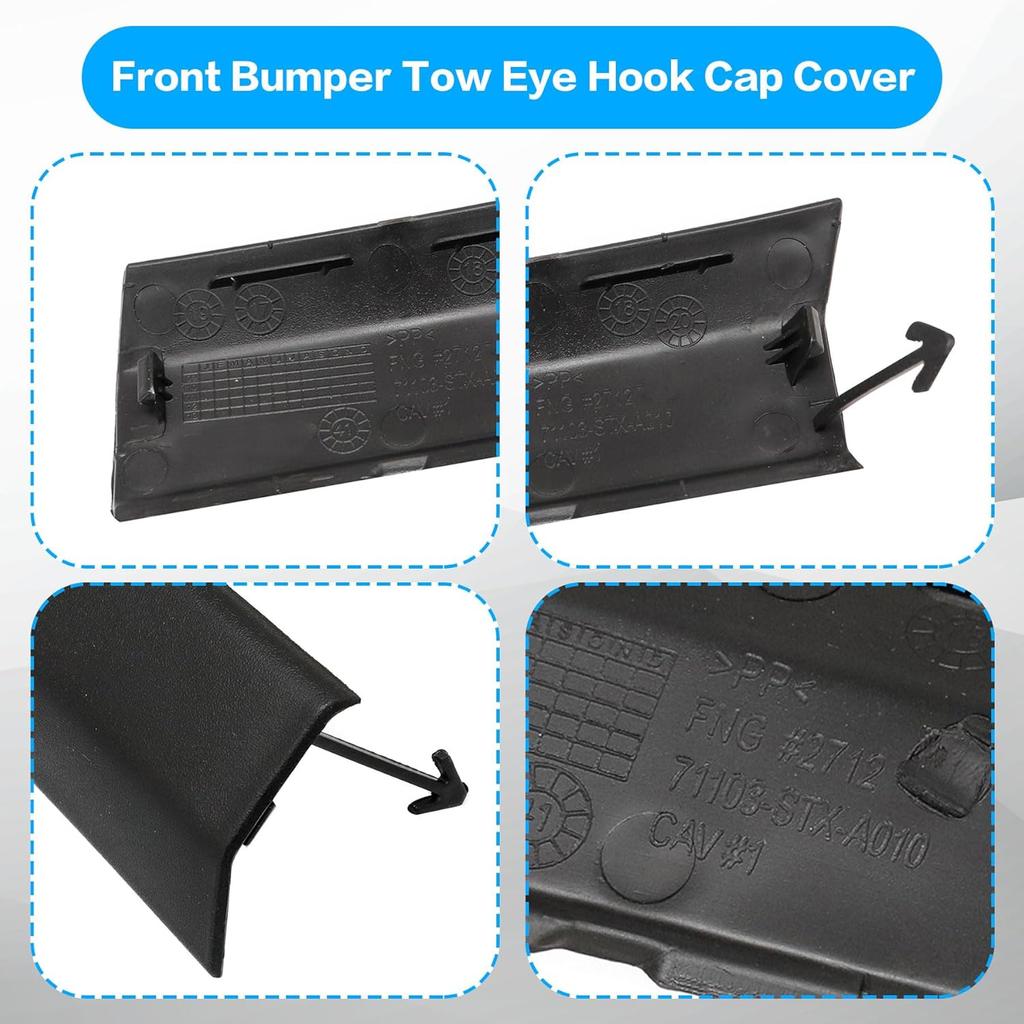 XQSMWF Front Bumper Tow Hook Eye Cap trailer cover Compatible with Honda Acura MDX 2010 2011 2012 2013# 71103-STX-A01 71103STXA01 Front tow hook