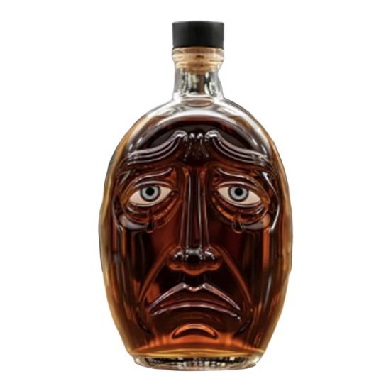 Pumpkin Wine Bottle with Human Face Creepy Cute Spooky Wine Bottle Unique Evil Smirks Fun Face Bottle for Halloween