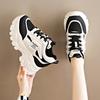Dad Shoes Women's 2025 New Summer Mesh Breathable Thin Inner Height Increase White Shoes Platform Sports Shoes Explosion