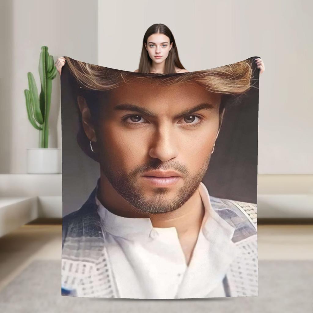 Super Warme DeckeKinder Erwachsene Dekorativ George Michael Britischer Sänger Überwurf Decke Flanell Bettüberwurf Für Draußen Bettabdeckung