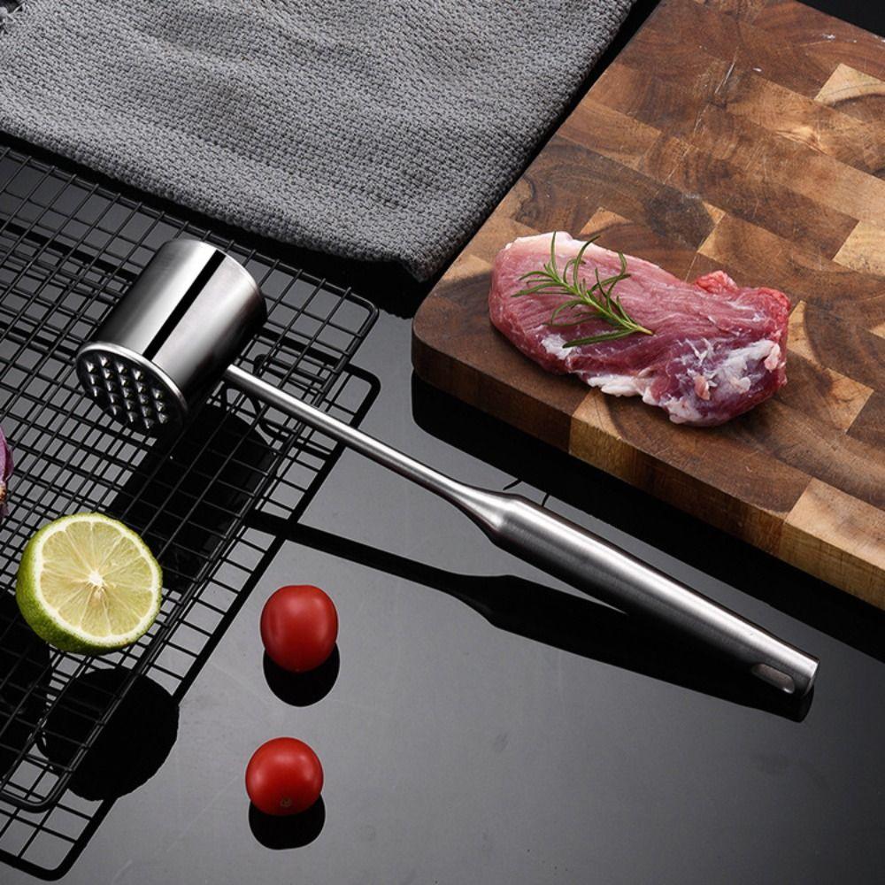 Rutschfester Fleischhammer Edelstahl Küchen-Rinder-Schlagwerkzeug Küchenhelfer Steakklopfer Nüsse