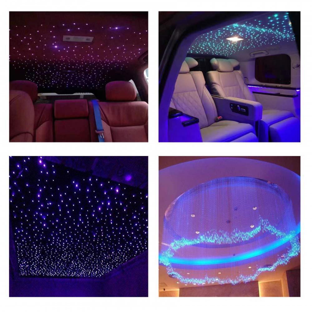 CAR 16W Twinkle RGBW Fiber Optic Light Bluetooth Remote Music Control Star Ceiling 300pcs 2M Cable