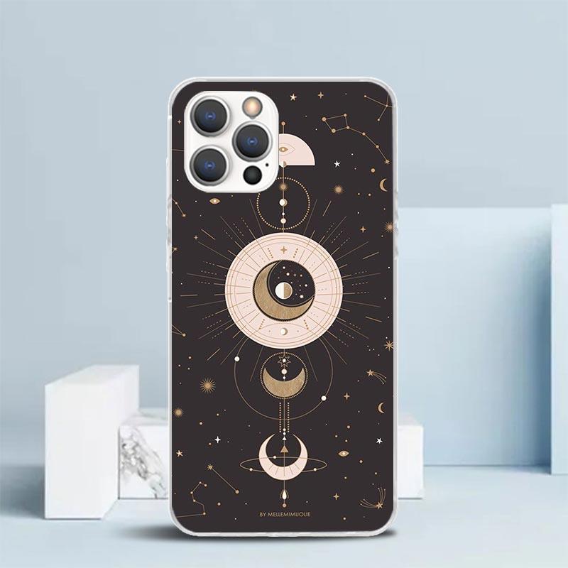 Moon Mystery Totem Witche Phone Case For IPhone 16 17 Air 16E 15 14 Plus 13 Mini 12 11 Pro Max 7 8 + SE 2020 Soft TPU Back Cover