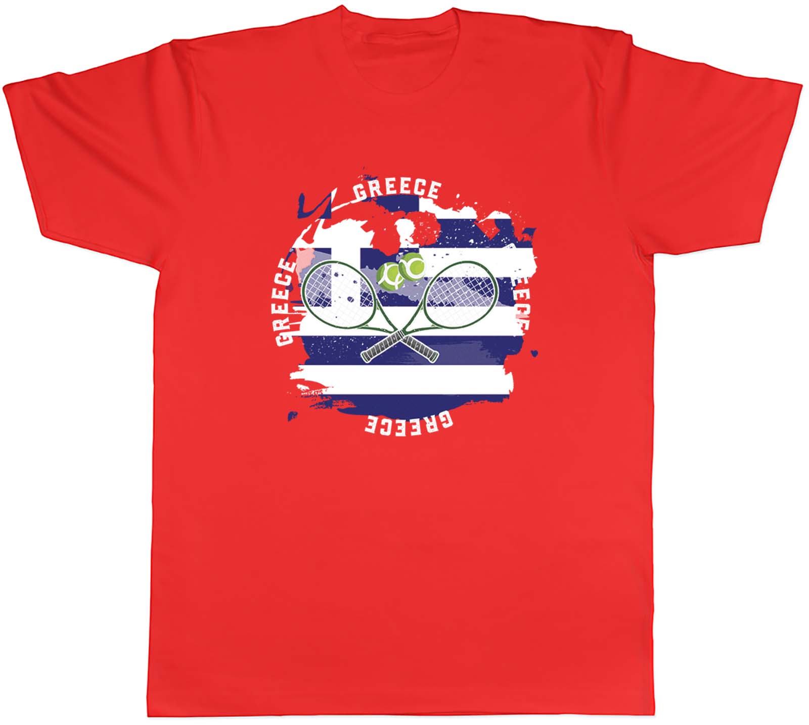 Tennis Sports With Greece Flag Unisexs Unisex TShirt Tee Gift S