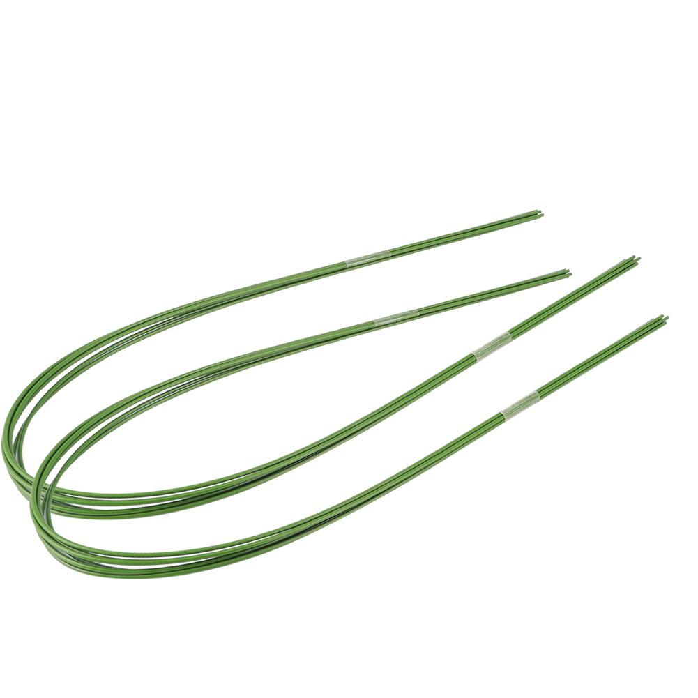 12 Stück DIY Garten Flexible Kunststoffbeschichteter Eisendraht Blumen Pflanzenstütze Gewächshaus Reifen