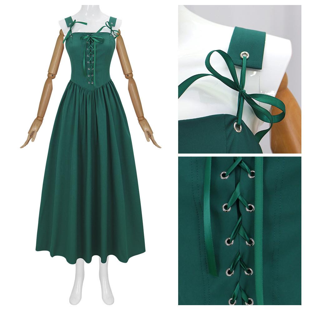 Renaissance Woman Dress With Spandex Fabric For Fantasy Role Play Cosplay