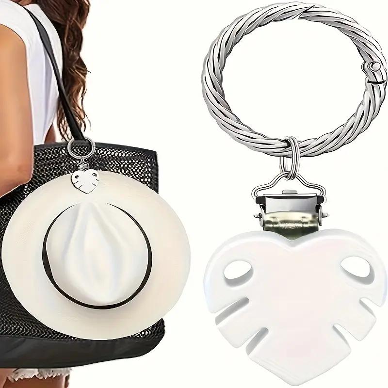 

Зажим для шляпы с ярким цветком — легкий и многофункциональный дорожный аксессуар для женских солнцезащитных шляп и рюкзаков White Leaves