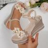 Fashion Women Wedge Sandals Flower Sexy Fashion Simple Waterproof Platform Sandals Women Fashion Outdoor Lightweight Shoes for Women