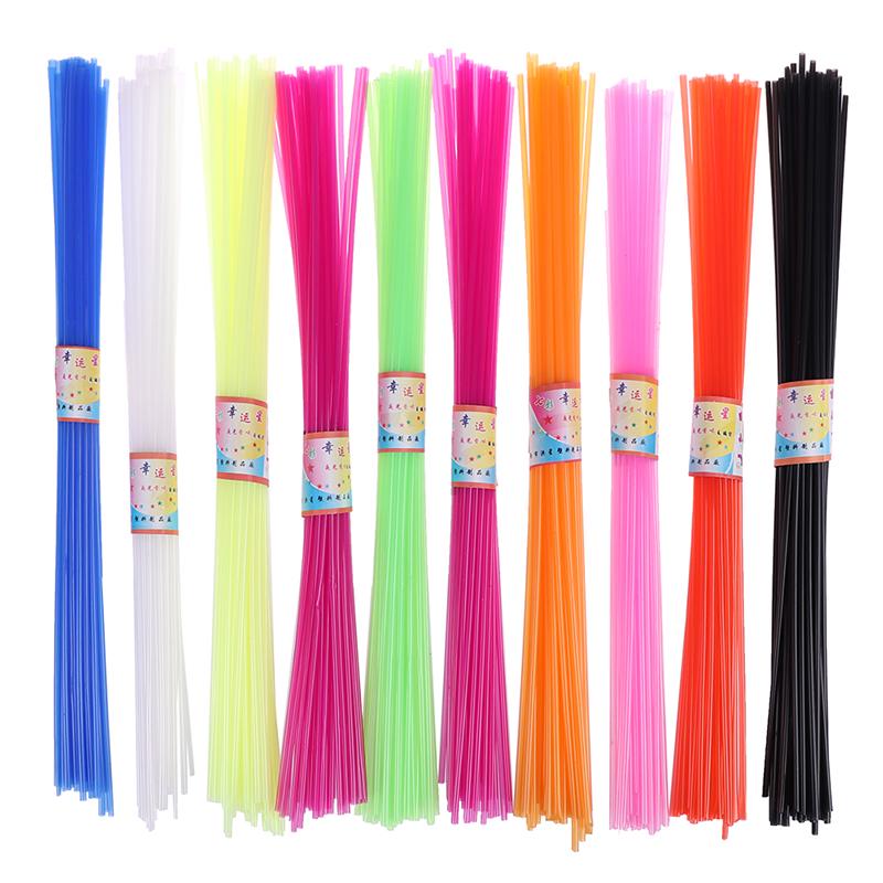 350Pcs Children Diy Folded Star Plastic Straw Lucky Transparent Tube Origami