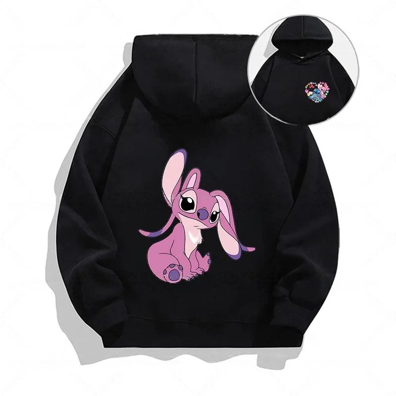 Autumn Disney Cool Stitch Print Children's Hoodies Fashion Casual Boys Girls Long Sleeved Sweatshirts Tops Kids Pullover