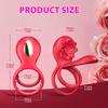 Penisring Vibrator Neun Frequenzen Doppelmotor Zwei-Punkt-Vibration Verzögerte Ejakulation Vergrößerte Erektion Sexspielzeug für Mann Paare