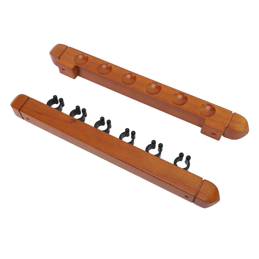 Wall Mounted Billiard Pool Cue Rack 6 Cues Wooden Billiard Cue Rack Billiard Stick Wall Rack