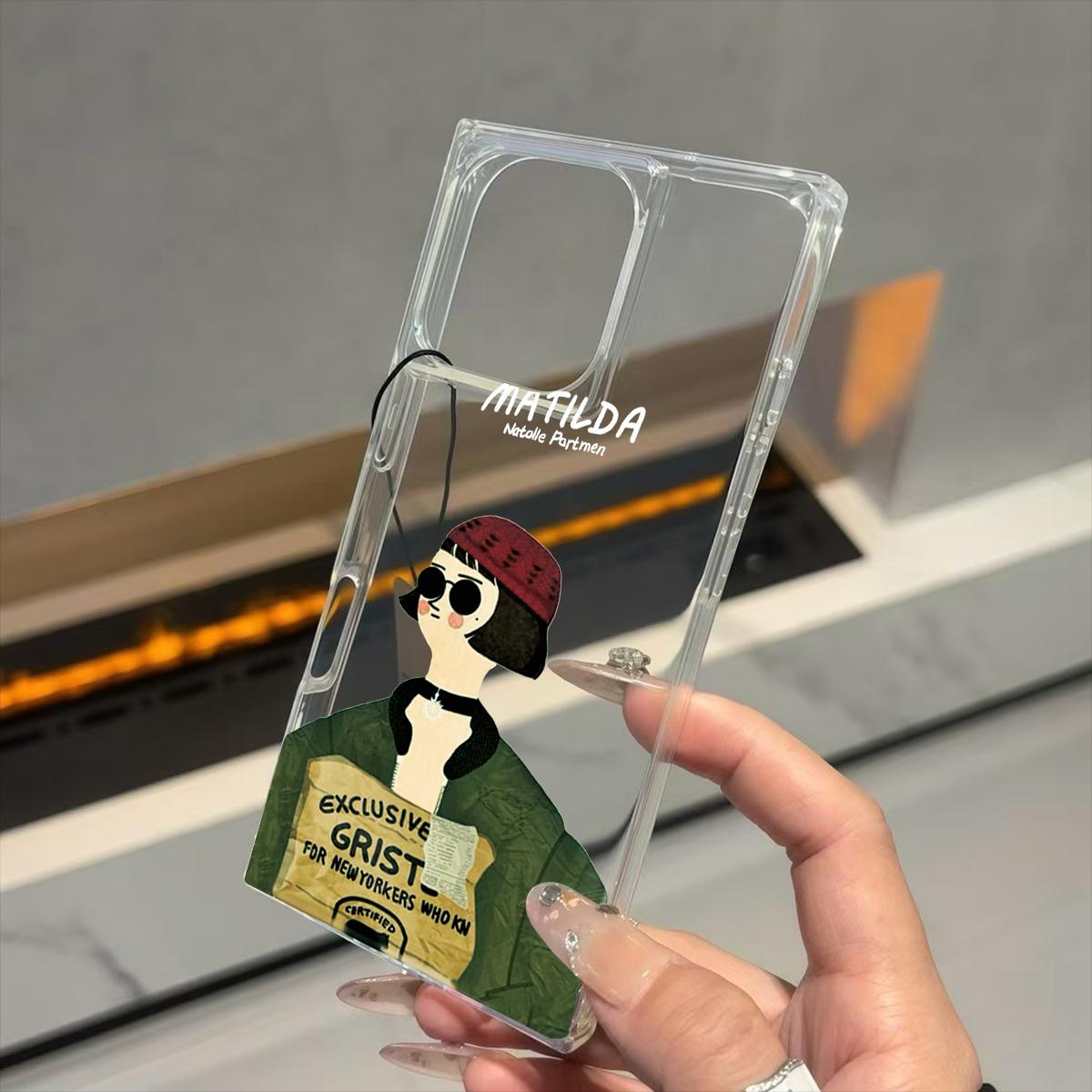 

Clear Square Back Tube Case Protection For iPhone 15 Plus 11 13 14 Pro Max 16 ProMax 12 Anti-Oxygen,Killer Queen Pattern Casing iphone 11 ProMax