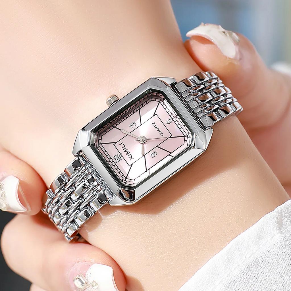 Mode Damen Mädchen Geschenk Uhr Neue Stahlarband Quarz Uhr Damenuhr Luxus Armbanduhren Dropshipping Uhr