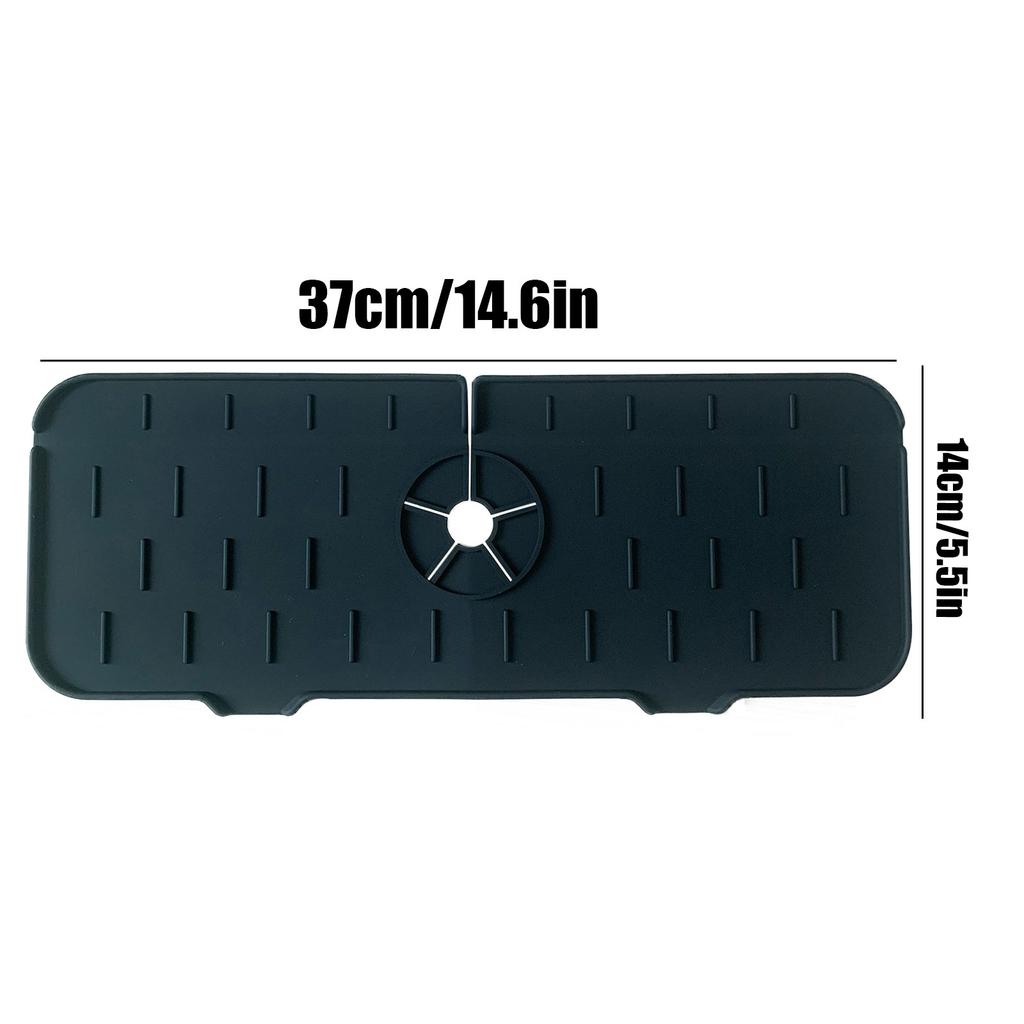 Silicone Faucet Mat For Kitchen Sink  Guard Bathroom Faucet Water Catcher Mat Sink Draining Pad Behind Faucet