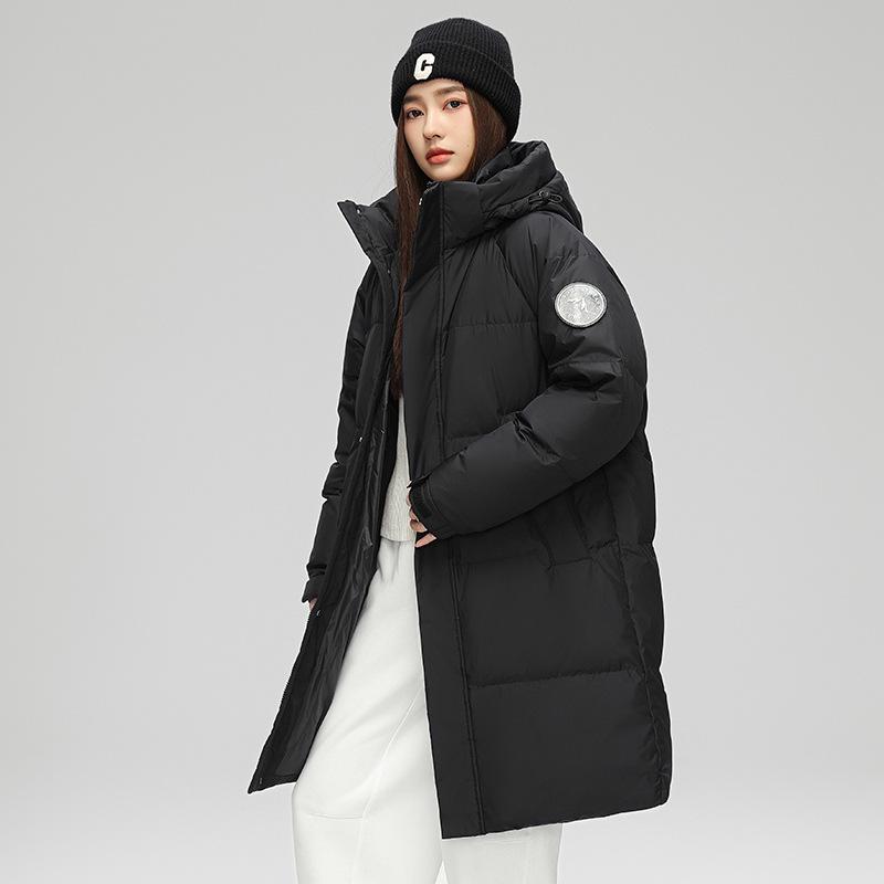 

Unisex Mid-Length Down Jacket: Convertible Design, Cold-Resistant for Outdoor Sports, Perfect for Northeast Harbin Winters. 2XL чорний