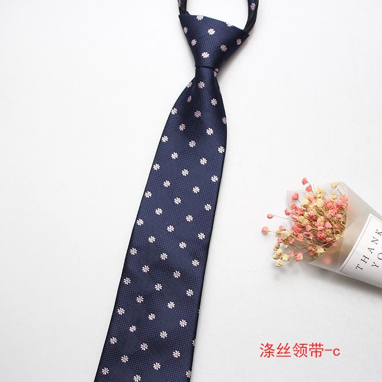 Hot-Selling Formal 8Cm Business Tie, Men'S Zipper Lazy Tie, Small Flower Cashew Nut Ideas, A Variety Of Colors