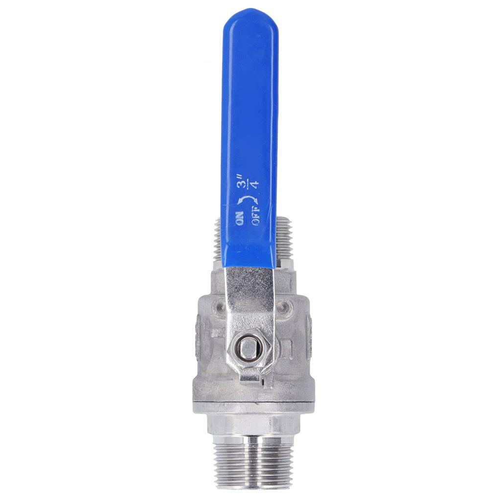 Ball Valve 304 Stainless Steel NPT 3 4in 2 Male Thread Manual Drive Cut Through Plumbing Fittings