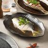 Japanese Retro Fish Plate High-Value Tableware Plate Household Steamed Fish Plate Restaurant Hotel Specialty Plate Sushi Plate