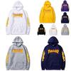 Felpa con cappuccio oversize stampa fiamme vestibilità larga casual per coppia